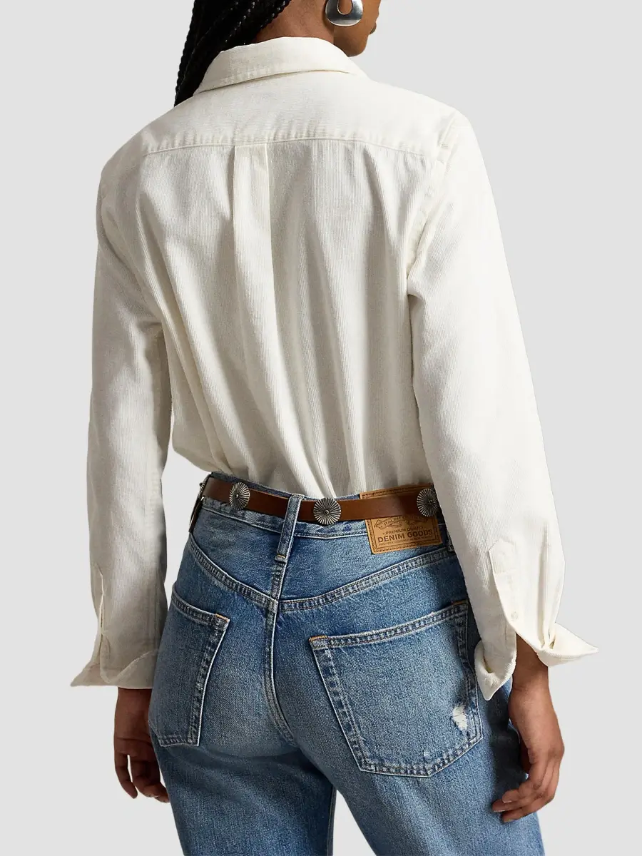 Polo Ralph Lauren Women's Cotton Corduroy Button-Front Shirt | Thumbnail 3 Polo Ralph Lauren Women's Cotton Corduroy Button-Front Shirt | Thumbnail 3