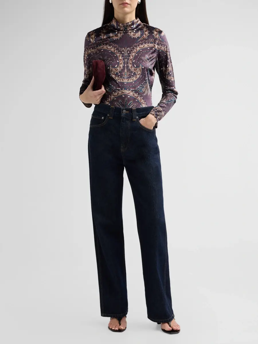 Veronica Beard Women's Nate Paisley Print Jersey Top | Thumbnail 2 Veronica Beard Women's Nate Paisley Print Jersey Top | Thumbnail 2