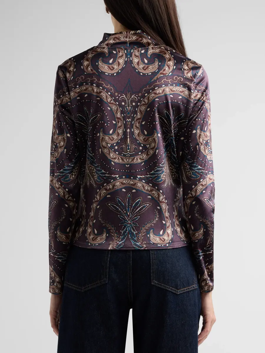 Veronica Beard Women's Nate Paisley Print Jersey Top | Thumbnail 3 Veronica Beard Women's Nate Paisley Print Jersey Top | Thumbnail 3