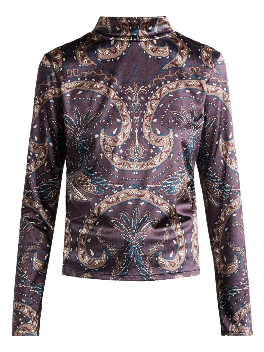 Women's Nate Paisley Print Jersey Top Women's Nate Paisley Print Jersey Top