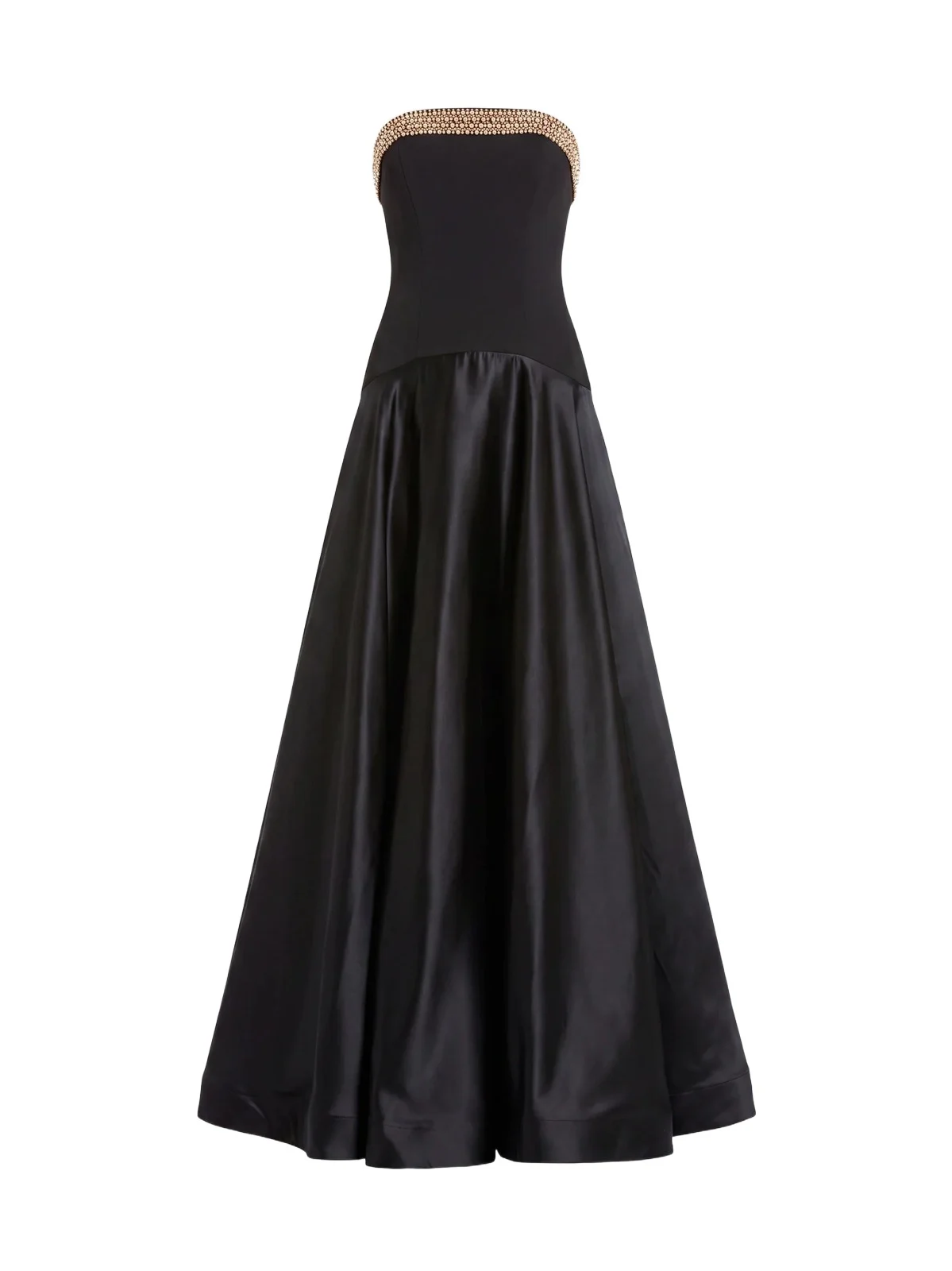 Mac Duggal Women's Beaded-Trim Crepe-Satin Drop-Waist Gown