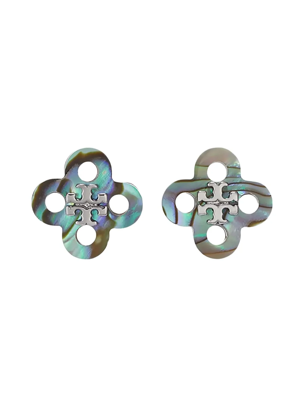 Women's Forget Me Not Silvertone & Abalone Stud Earrings Women's Forget Me Not Silvertone & Abalone Stud Earrings