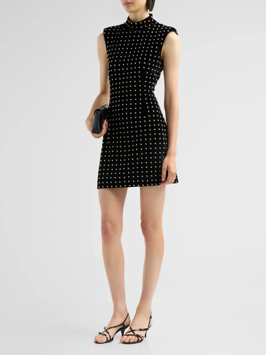Ramy Brook Women's Courtney Embellished Velvet Sheath Mini Dress | Thumbnail 4 Ramy Brook Women's Courtney Embellished Velvet Sheath Mini Dress | Thumbnail 4