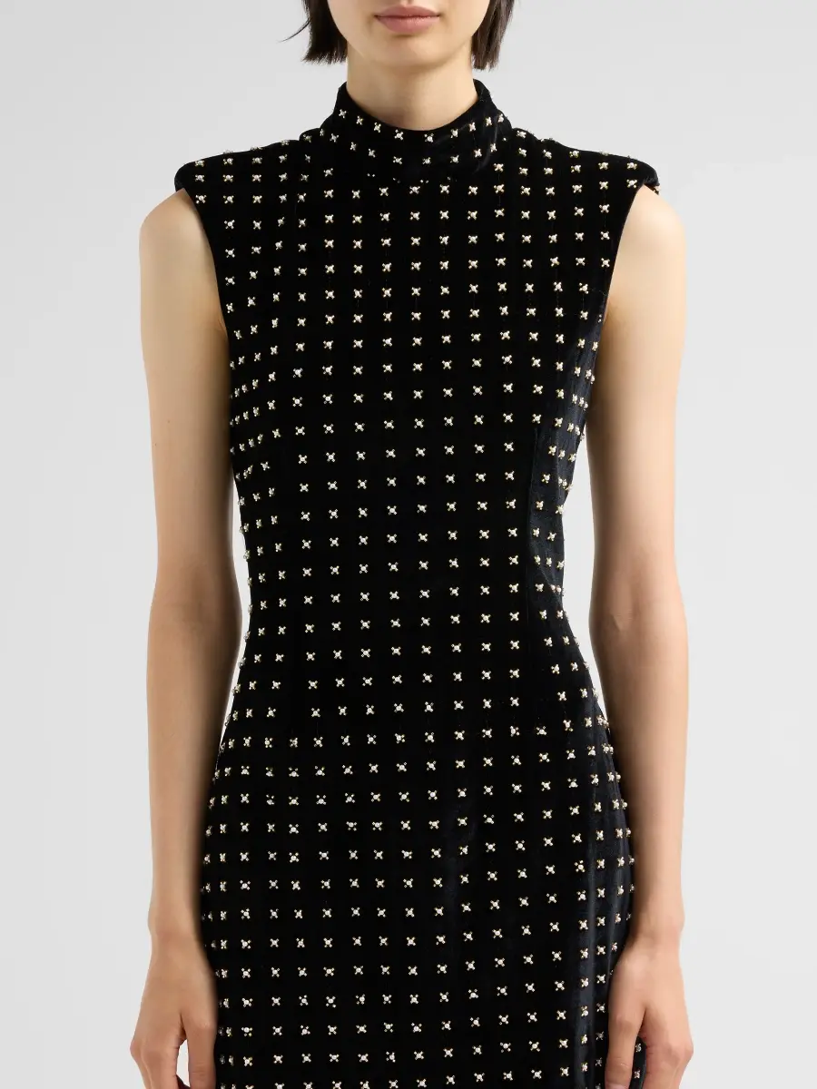 Ramy Brook Women's Courtney Embellished Velvet Sheath Mini Dress | Thumbnail 5 Ramy Brook Women's Courtney Embellished Velvet Sheath Mini Dress | Thumbnail 5
