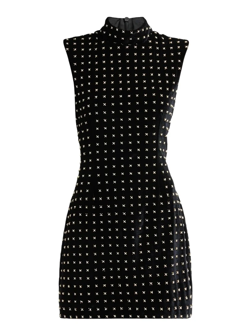 Women's Courtney Embellished Velvet Sheath Mini Dress Women's Courtney Embellished Velvet Sheath Mini Dress