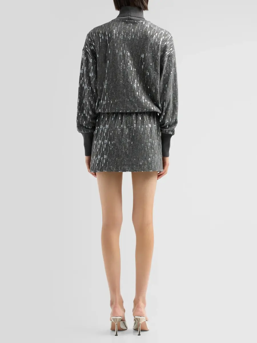 Ramy Brook Women's Soleil Sequin Knit Turtleneck Mini Dress | Thumbnail 3 Ramy Brook Women's Soleil Sequin Knit Turtleneck Mini Dress | Thumbnail 3
