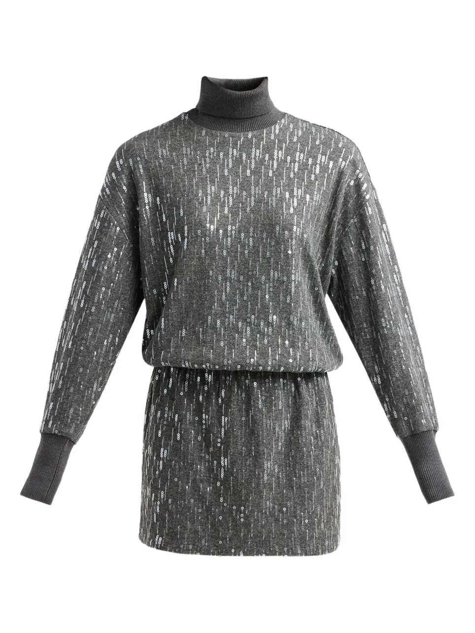 Ramy Brook Women's Soleil Sequin Knit Turtleneck Mini Dress
