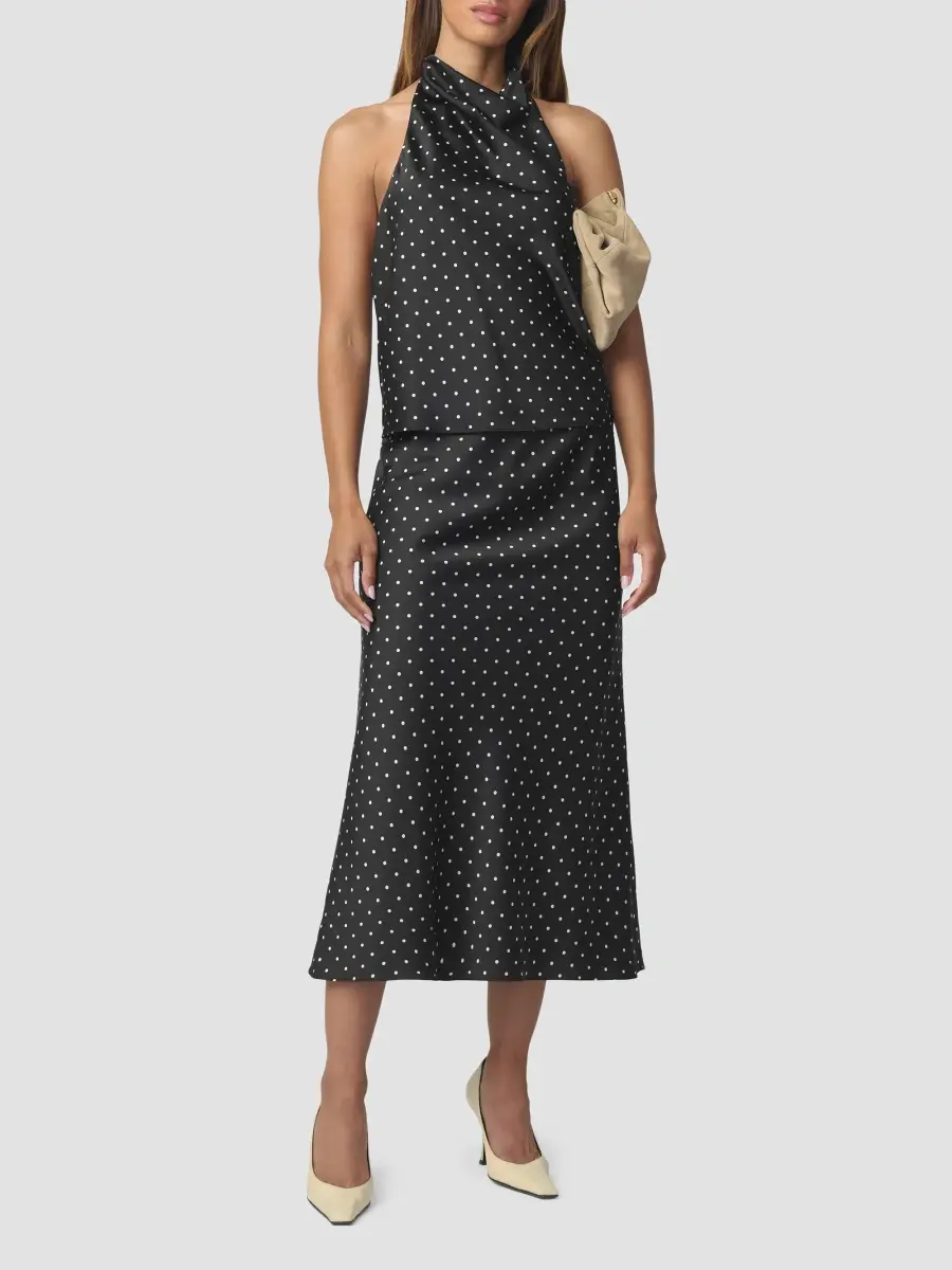 Joe's Jeans Women's The Ines Polka Dot Draped Halterneck Top | Thumbnail 2