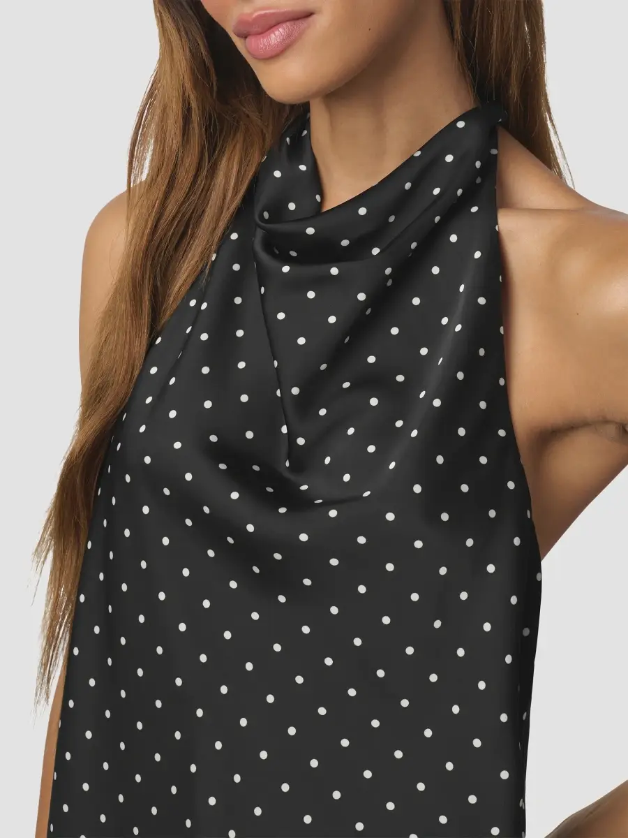Joe's Jeans Women's The Ines Polka Dot Draped Halterneck Top | Thumbnail 6