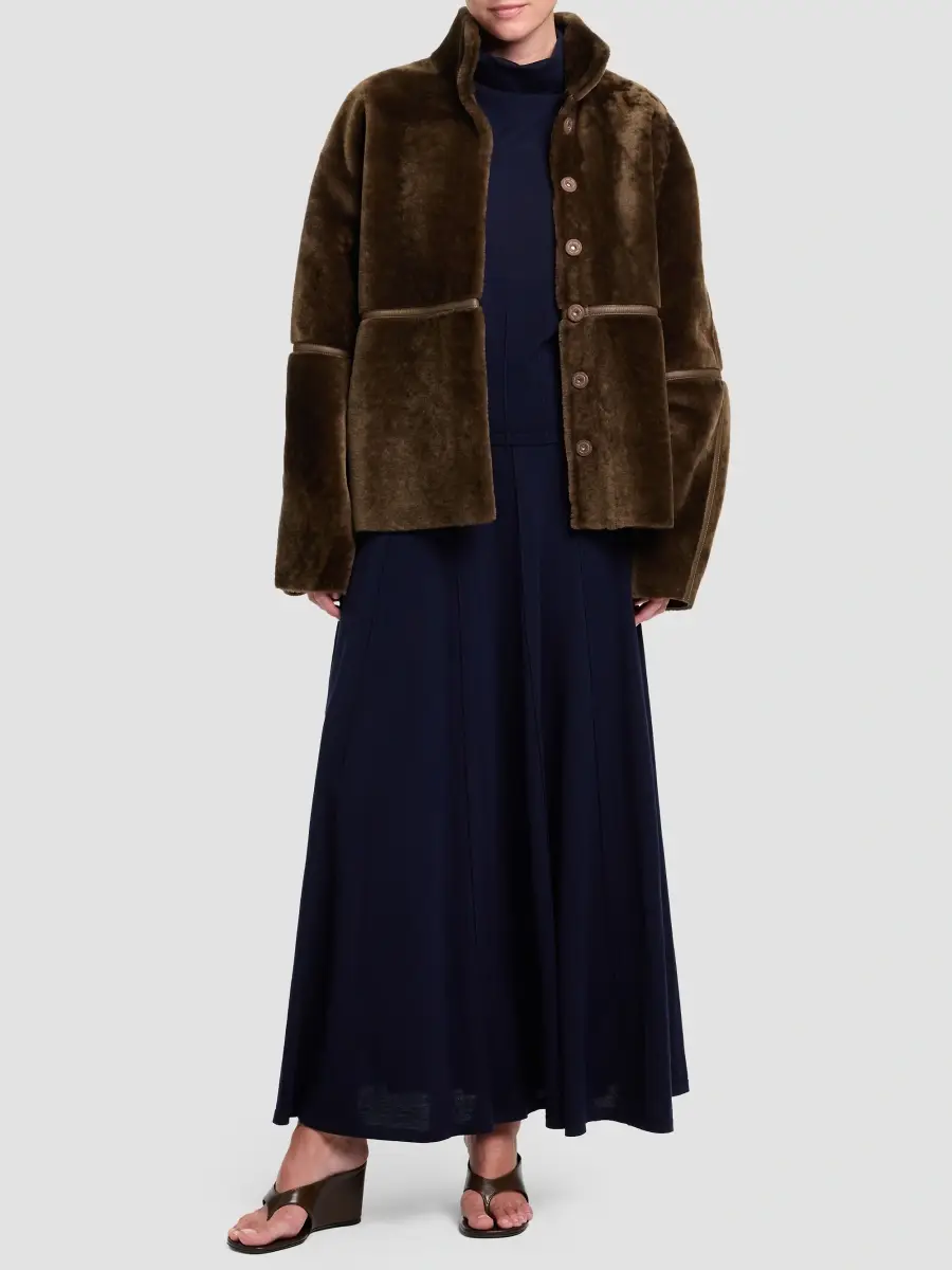 TWP Women's Big Sky Reversible Leather-Shearling Jacket | Thumbnail 2 TWP Women's Big Sky Reversible Leather-Shearling Jacket | Thumbnail 2