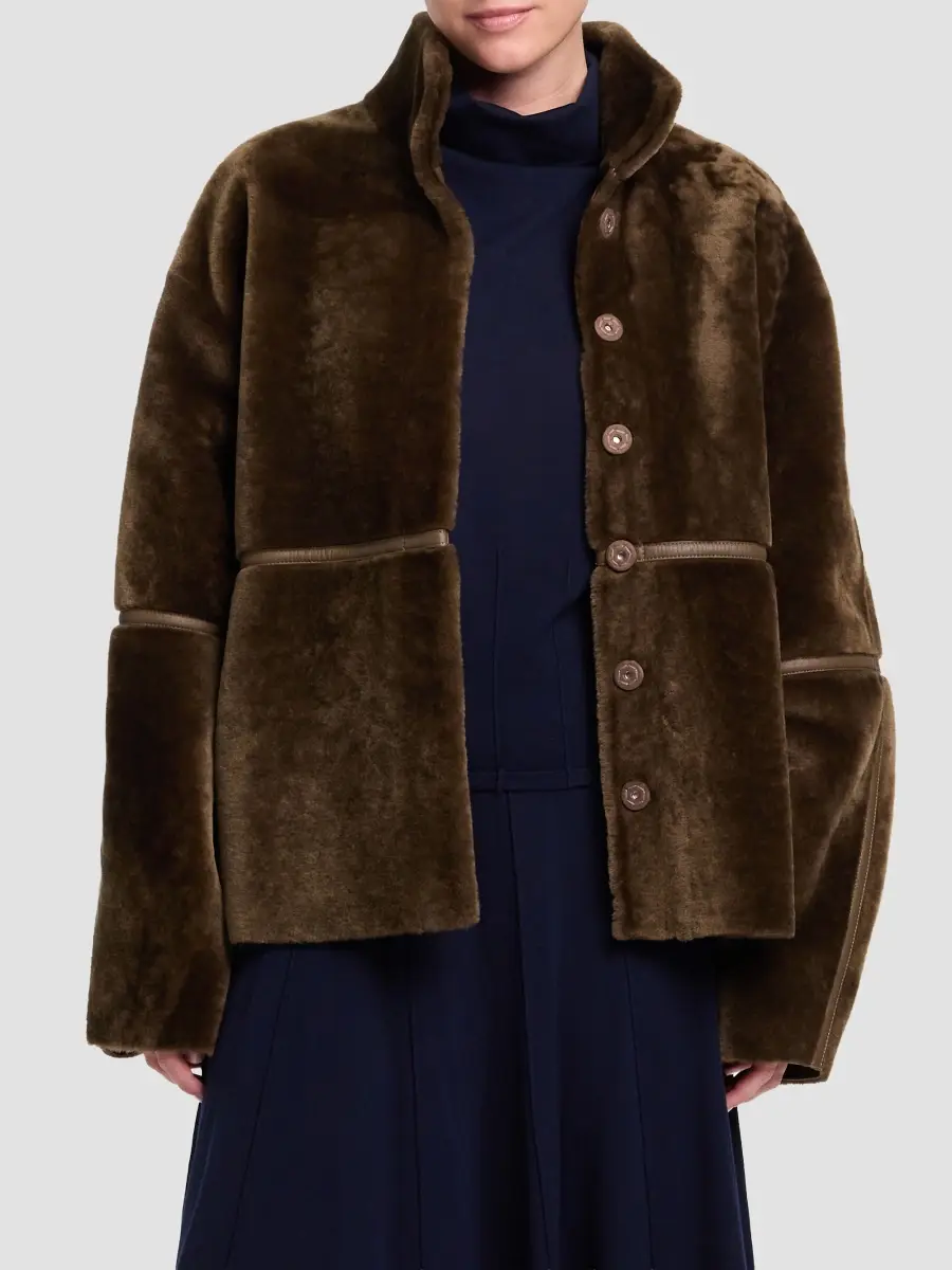 TWP Women's Big Sky Reversible Leather-Shearling Jacket | Thumbnail 3 TWP Women's Big Sky Reversible Leather-Shearling Jacket | Thumbnail 3