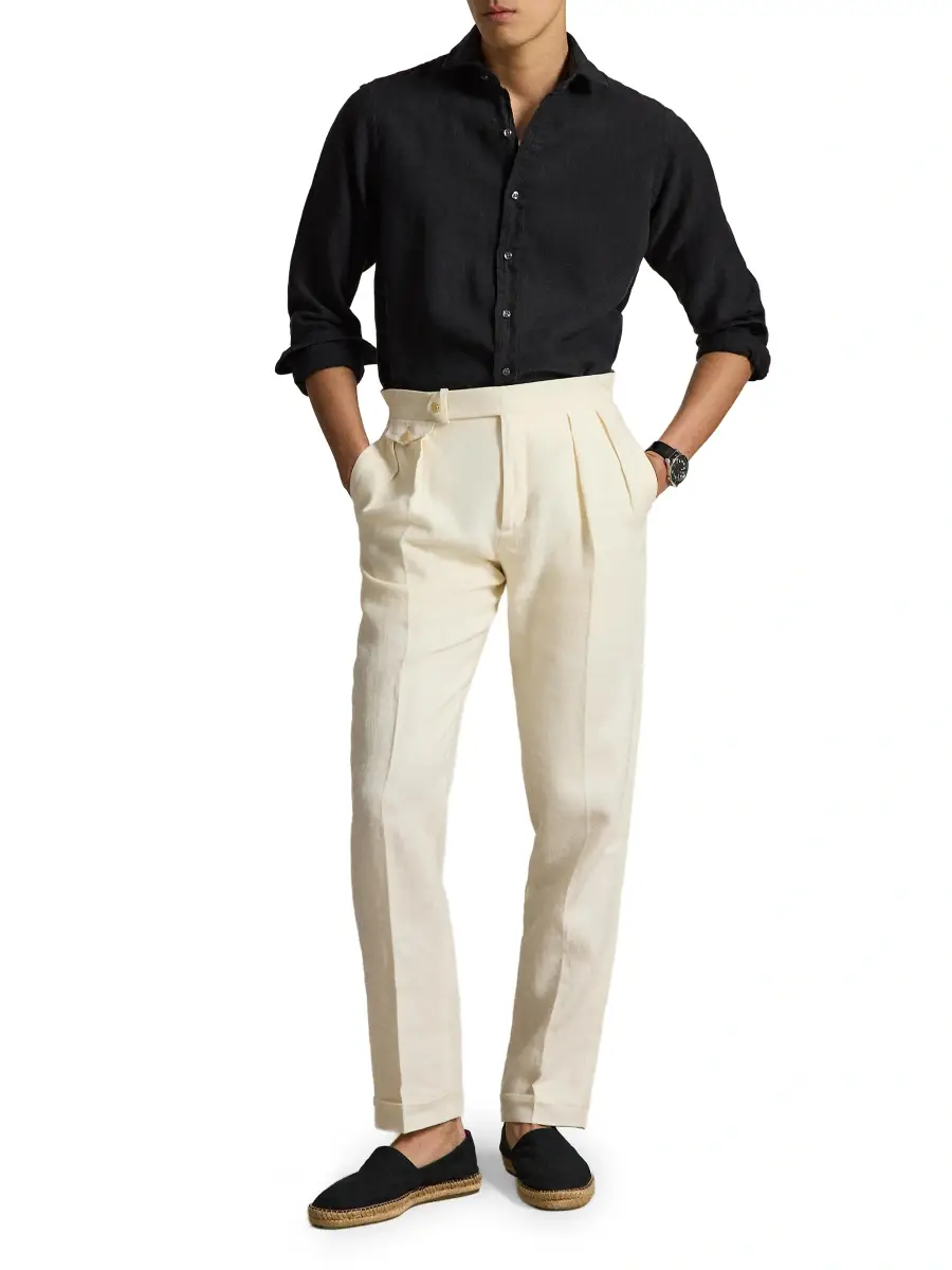 Polo Ralph Lauren Men's Linen Button-Front Shirt | Thumbnail 2 Polo Ralph Lauren Men's Linen Button-Front Shirt | Thumbnail 2