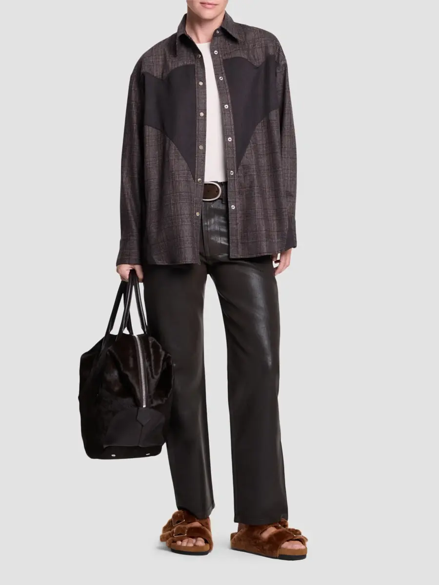 TWP Women's Austin Patchwork Wool-Blend Shirt | Thumbnail 2
