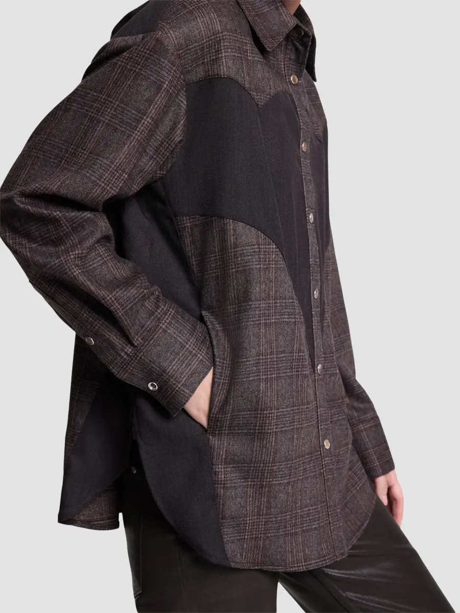 TWP Women's Austin Patchwork Wool-Blend Shirt | Thumbnail 5