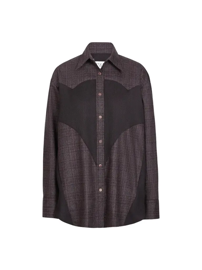 Women's Austin Patchwork Wool-Blend Shirt Women's Austin Patchwork Wool-Blend Shirt
