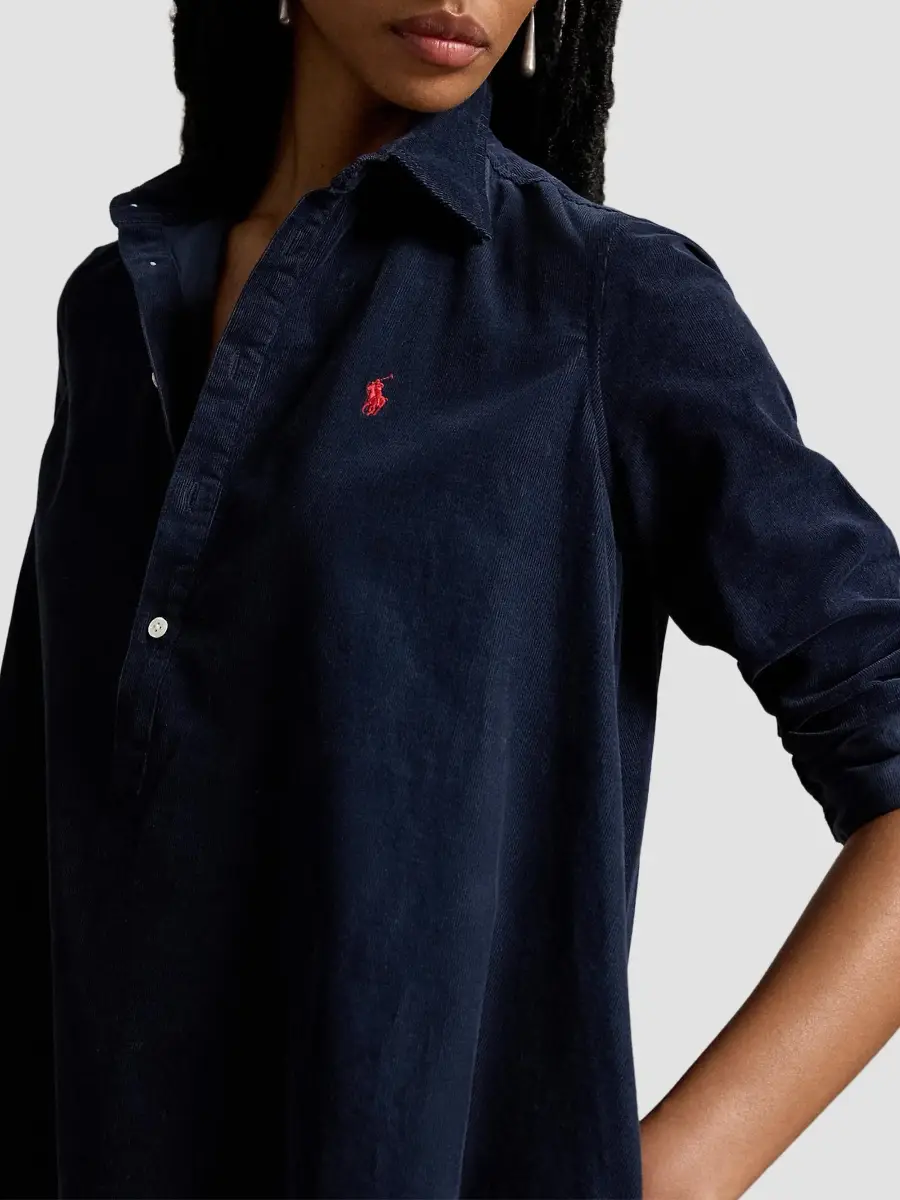 Polo Ralph Lauren Women's Wide-Wale Corduroy A-Line Mini Shirtdress | Thumbnail 5 Polo Ralph Lauren Women's Wide-Wale Corduroy A-Line Mini Shirtdress | Thumbnail 5