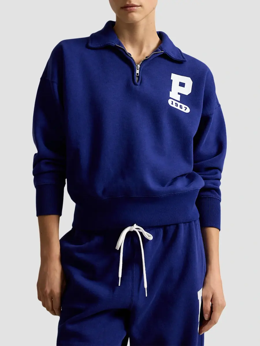 Polo Ralph Lauren Women's Vintage Fleece Quarter-Zip Sweatshirt | Thumbnail 4 Polo Ralph Lauren Women's Vintage Fleece Quarter-Zip Sweatshirt | Thumbnail 4