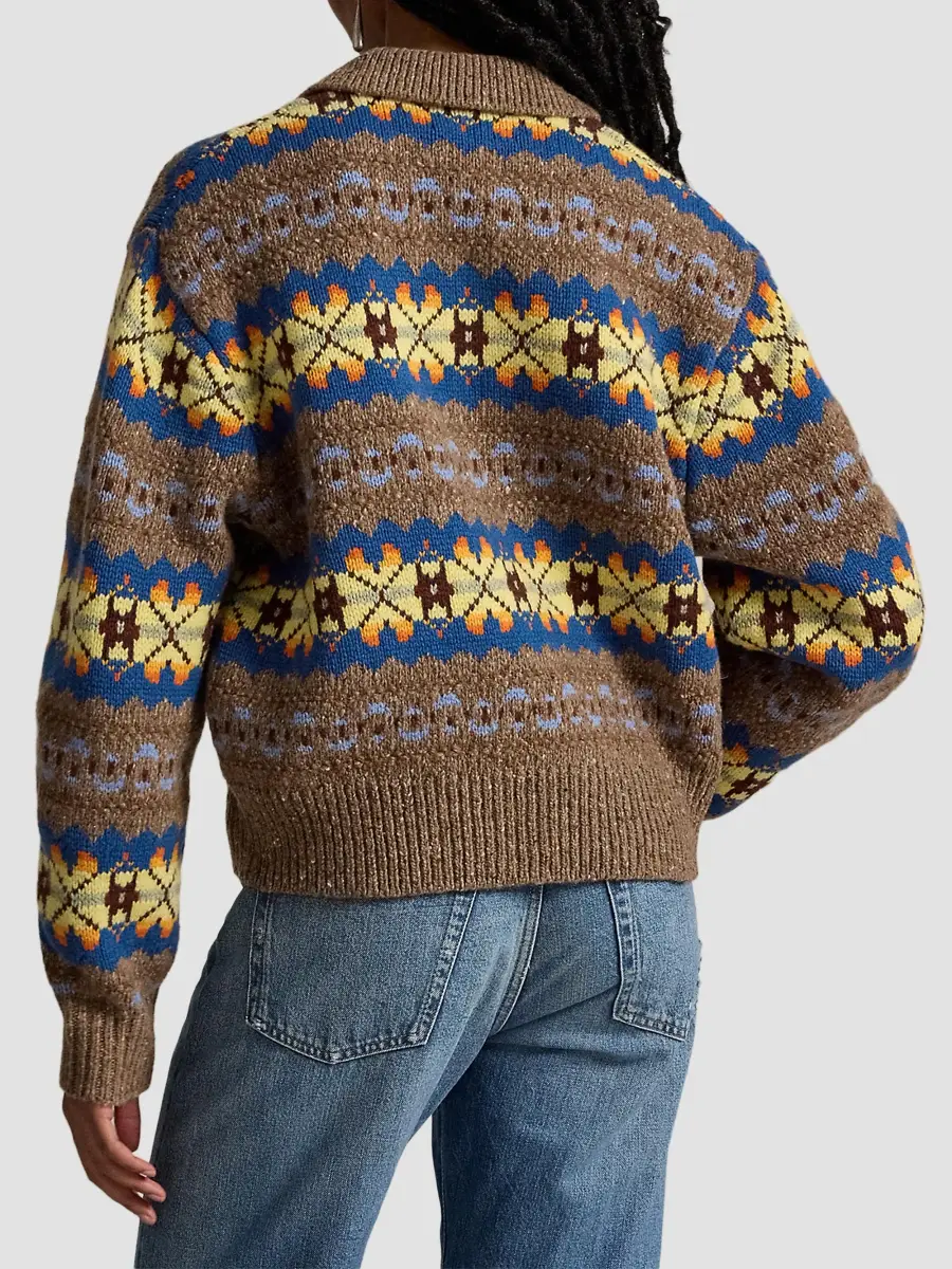 Polo Ralph Lauren Women's Geo-Motif Wool-Blend Sweater | Thumbnail 3