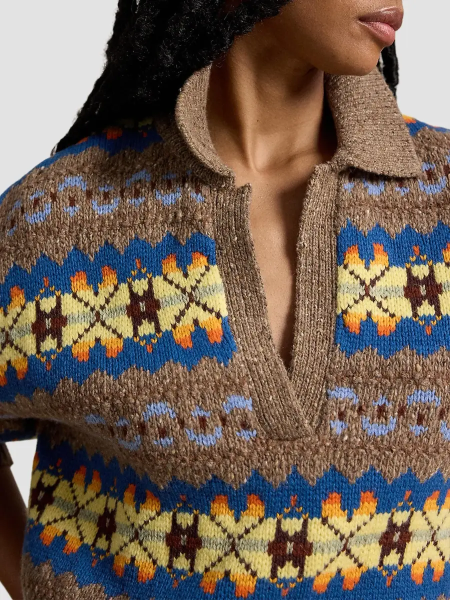 Polo Ralph Lauren Women's Geo-Motif Wool-Blend Sweater | Thumbnail 5