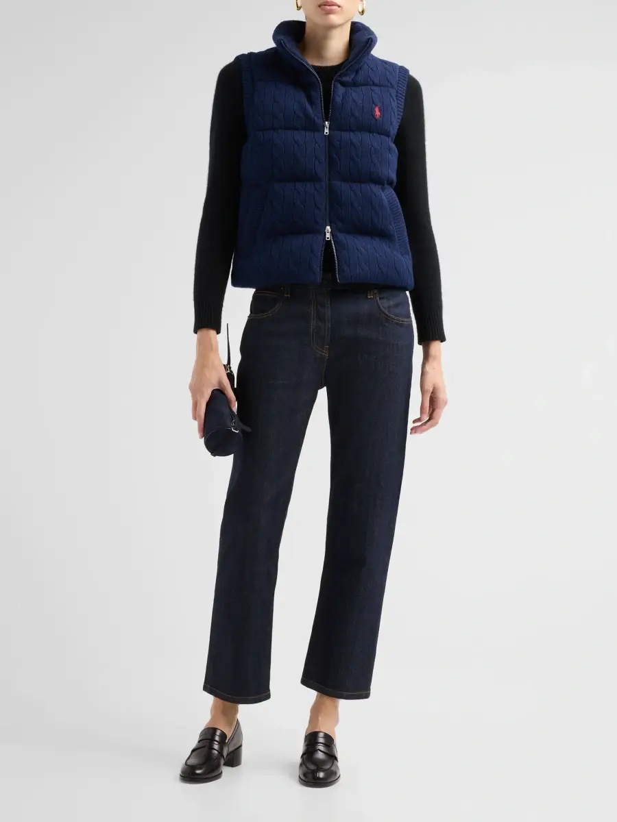 Polo Ralph Lauren Women's Wool-Cashmere Cable-Knit Vest | Thumbnail 2 Polo Ralph Lauren Women's Wool-Cashmere Cable-Knit Vest | Thumbnail 2