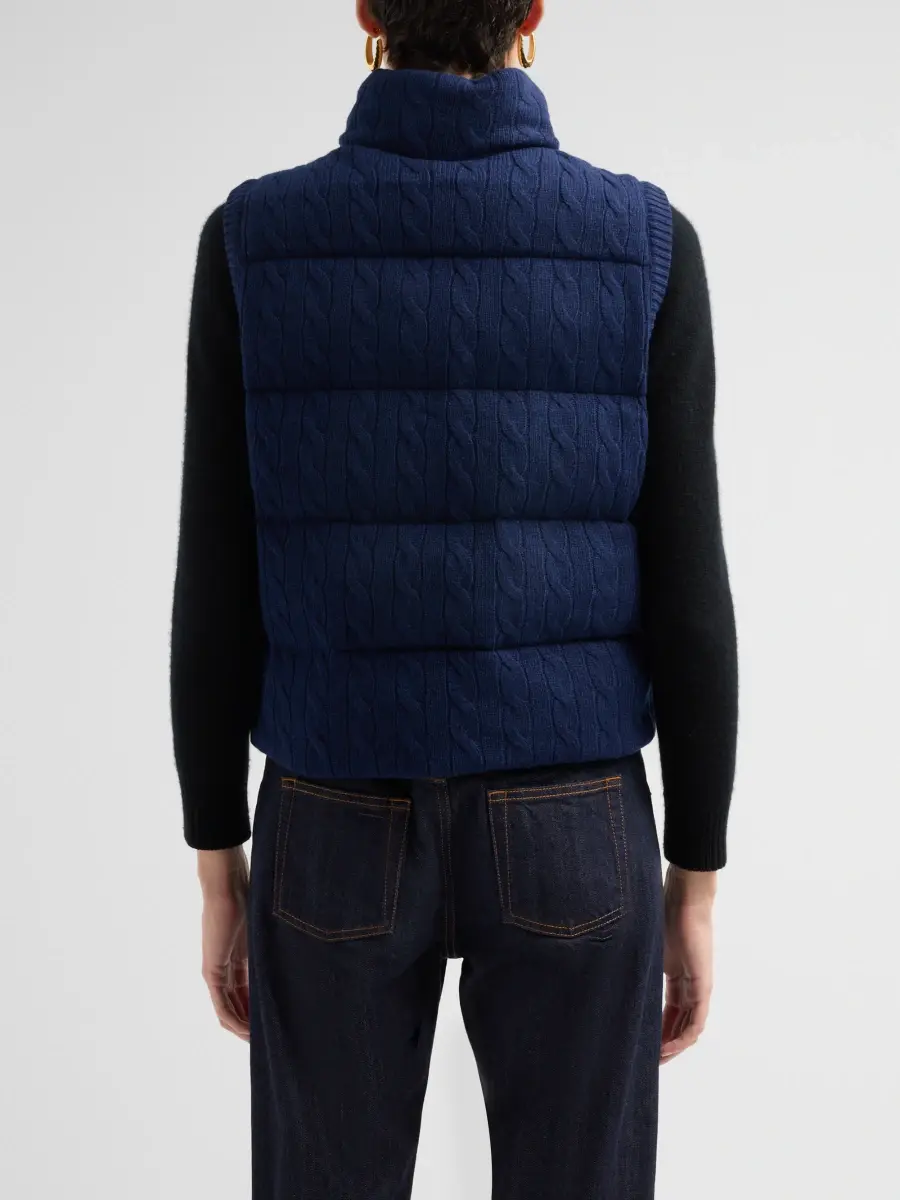 Polo Ralph Lauren Women's Wool-Cashmere Cable-Knit Vest | Thumbnail 3 Polo Ralph Lauren Women's Wool-Cashmere Cable-Knit Vest | Thumbnail 3