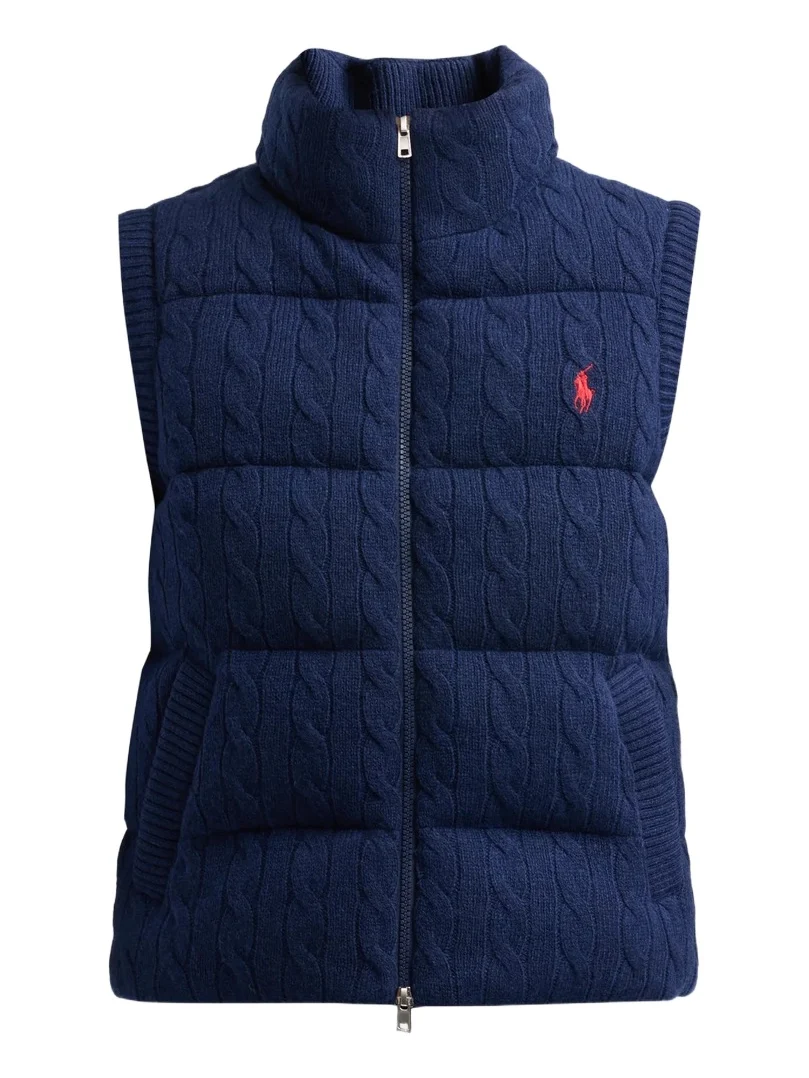 Women's Wool-Cashmere Cable-Knit Vest Women's Wool-Cashmere Cable-Knit Vest
