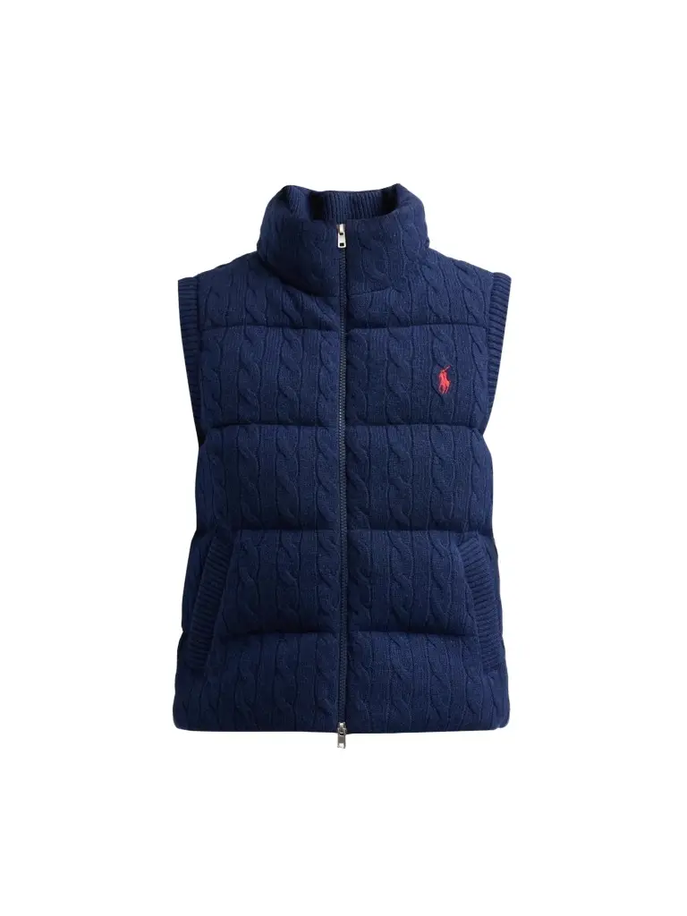 Women's Wool-Cashmere Cable-Knit Vest Women's Wool-Cashmere Cable-Knit Vest