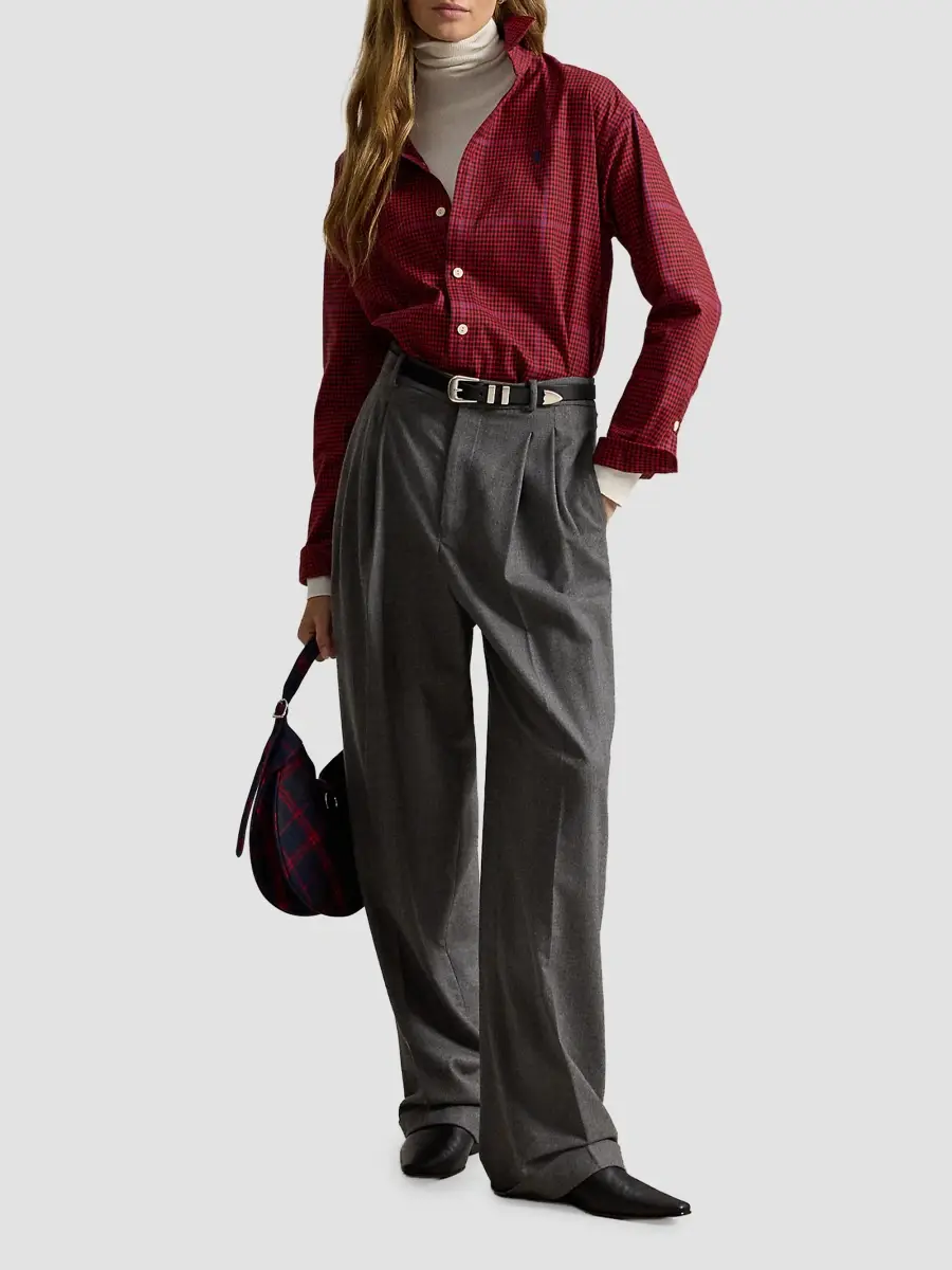 Polo Ralph Lauren Women's Plaid Cotton Twill Relaxed-Fit Shirt | Thumbnail 2 Polo Ralph Lauren Women's Plaid Cotton Twill Relaxed-Fit Shirt | Thumbnail 2