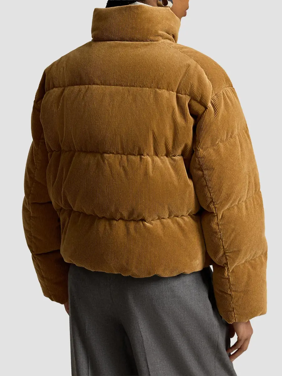 Polo Ralph Lauren Women's Corduroy Woven Down Puffer Coat | Thumbnail 3 Polo Ralph Lauren Women's Corduroy Woven Down Puffer Coat | Thumbnail 3
