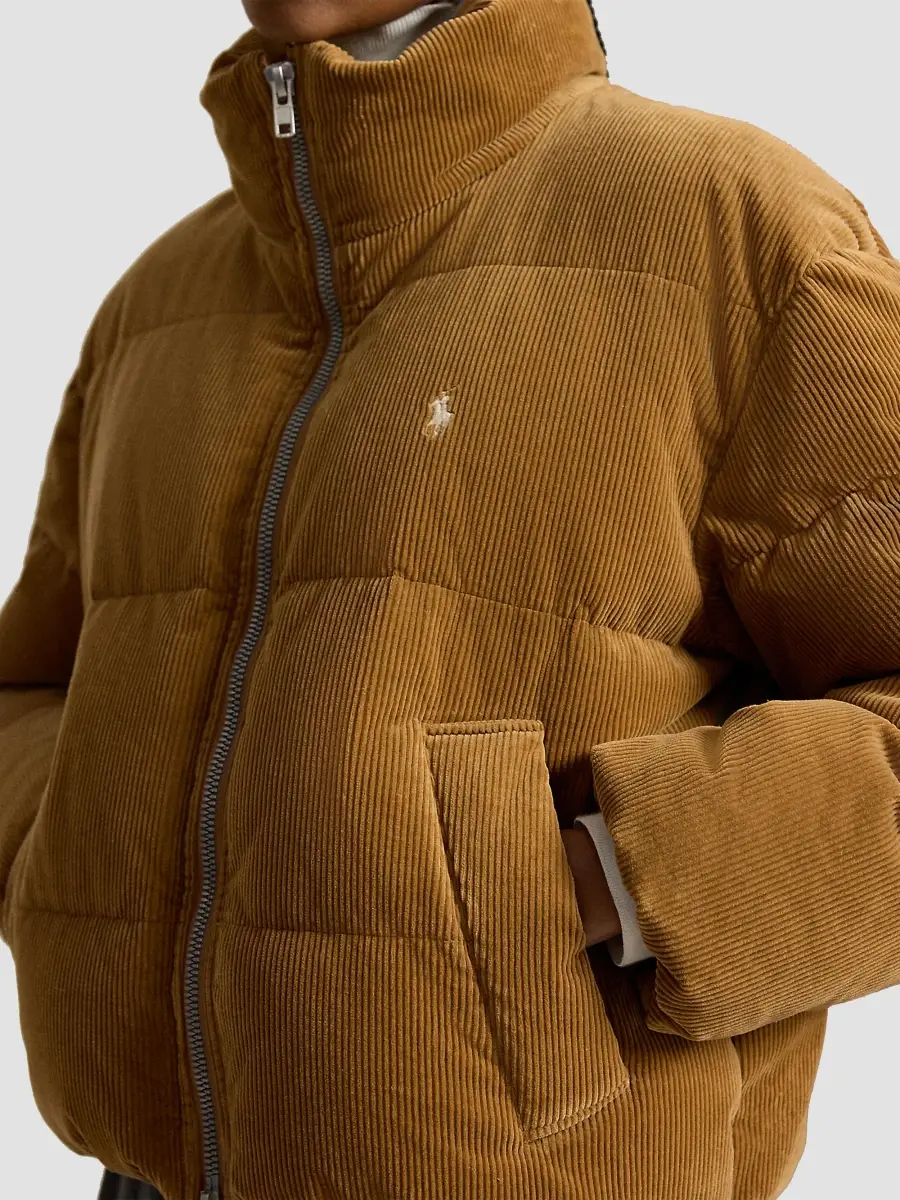 Polo Ralph Lauren Women's Corduroy Woven Down Puffer Coat | Thumbnail 5 Polo Ralph Lauren Women's Corduroy Woven Down Puffer Coat | Thumbnail 5