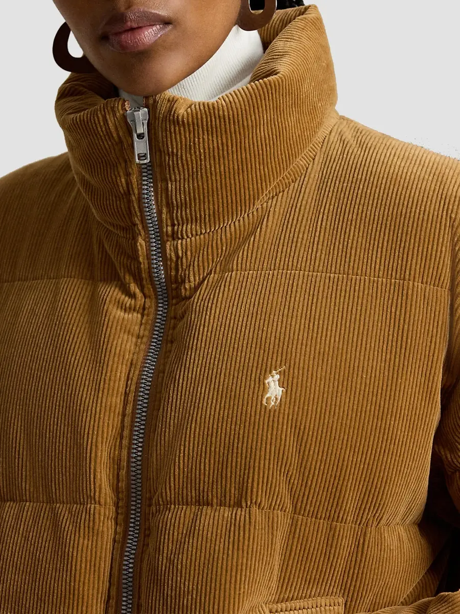 Polo Ralph Lauren Women's Corduroy Woven Down Puffer Coat | Thumbnail 6 Polo Ralph Lauren Women's Corduroy Woven Down Puffer Coat | Thumbnail 6