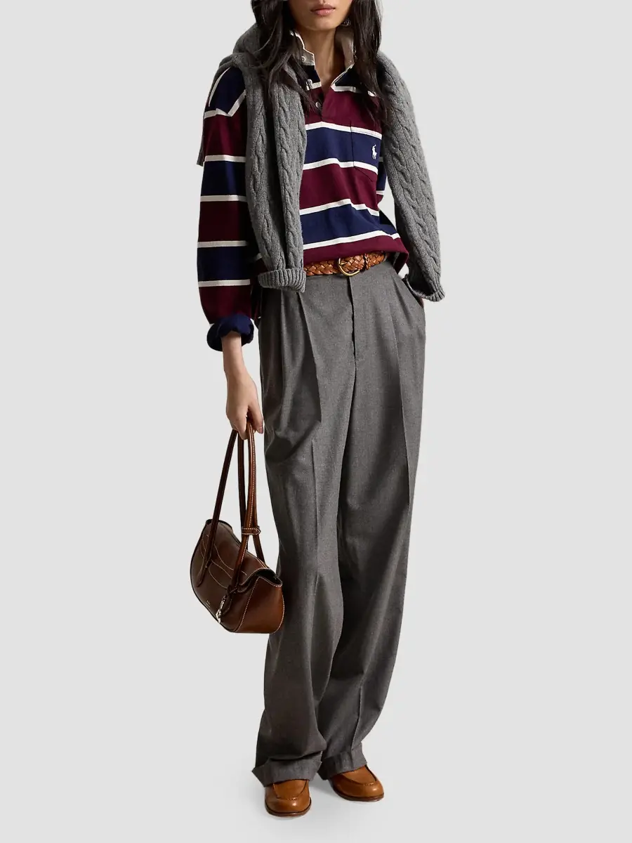 Polo Ralph Lauren Women's Vintage Rugby Long-Sleeve Polo Shirt | Thumbnail 2