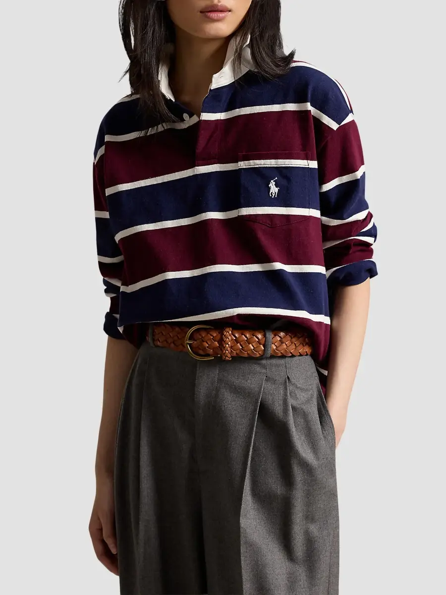 Polo Ralph Lauren Women's Vintage Rugby Long-Sleeve Polo Shirt | Thumbnail 4