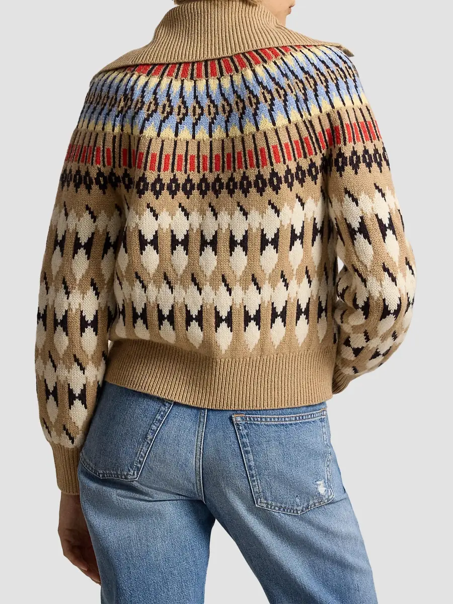Polo Ralph Lauren Women's Geo-Motif Wool-Cashmere Cardigan | Thumbnail 3 Polo Ralph Lauren Women's Geo-Motif Wool-Cashmere Cardigan | Thumbnail 3
