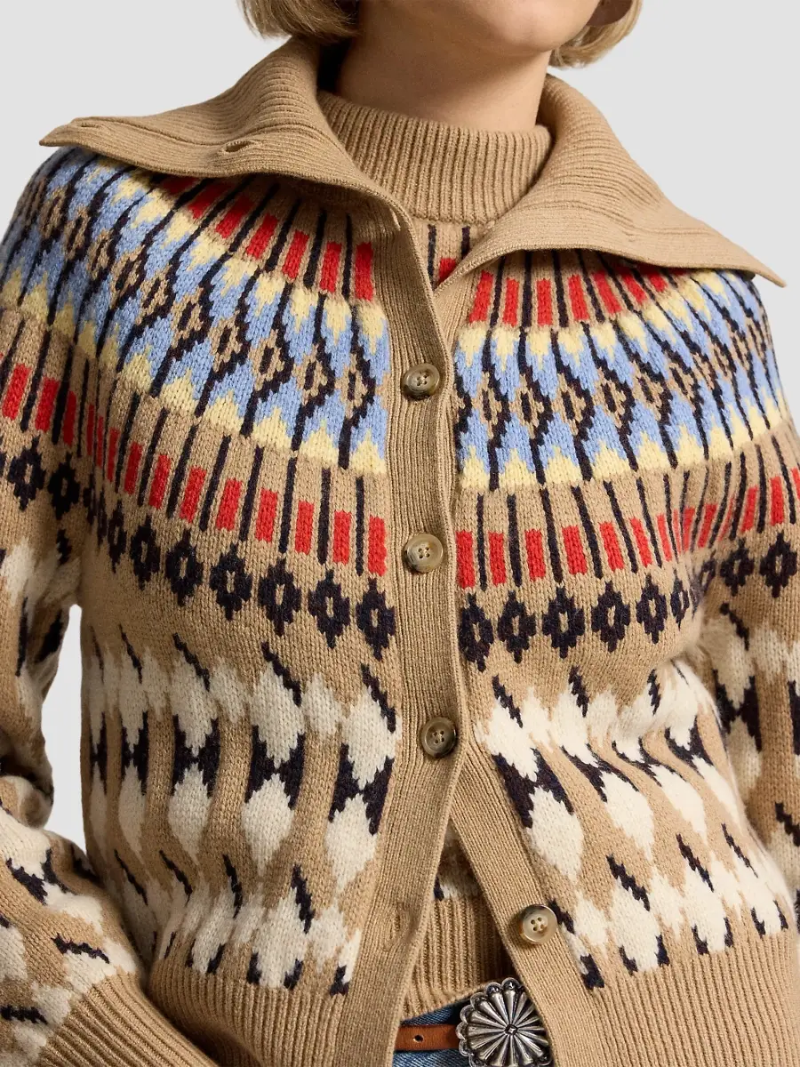 Polo Ralph Lauren Women's Geo-Motif Wool-Cashmere Cardigan | Thumbnail 5 Polo Ralph Lauren Women's Geo-Motif Wool-Cashmere Cardigan | Thumbnail 5