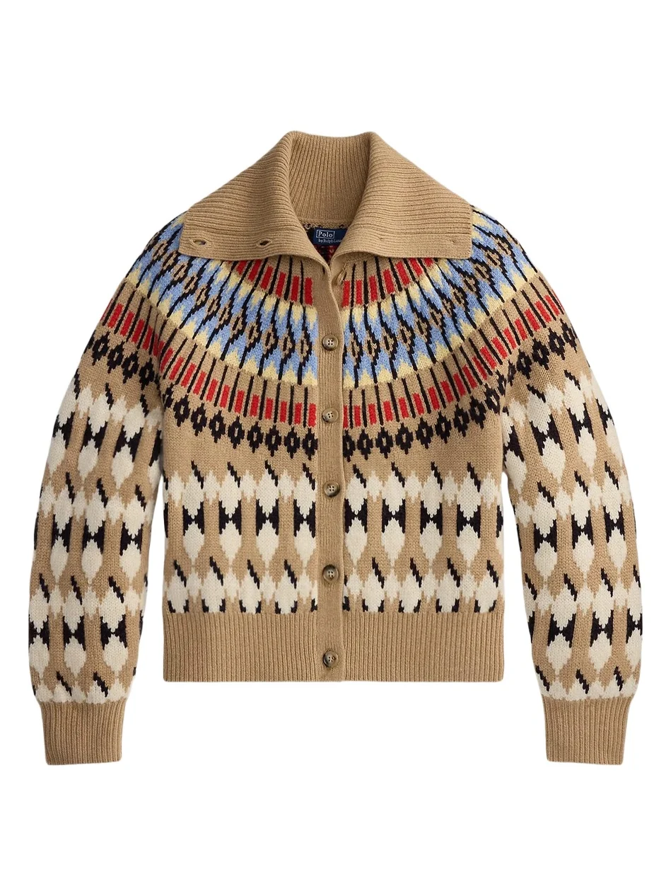 Polo Ralph Lauren Women's Geo-Motif Wool-Cashmere Cardigan
