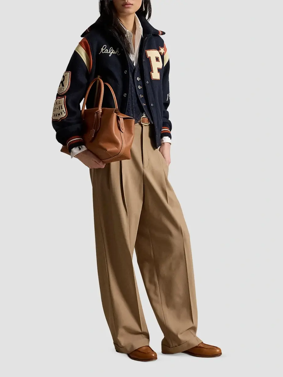 Polo Ralph Lauren Women's Varsity Wool Twill Bomber Jacket | Thumbnail 2
