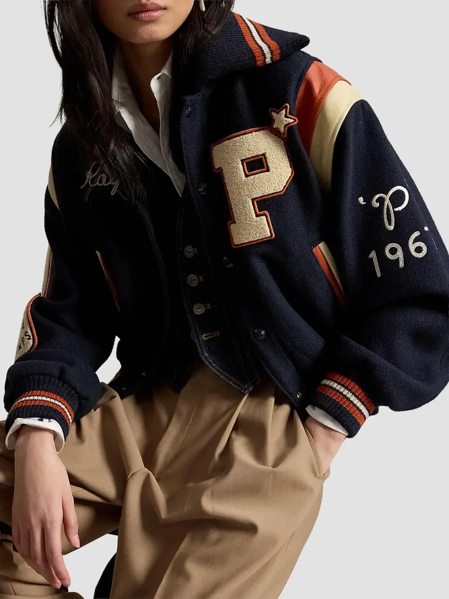 Polo Ralph Lauren Women's Varsity Wool Twill Bomber Jacket | Thumbnail 5