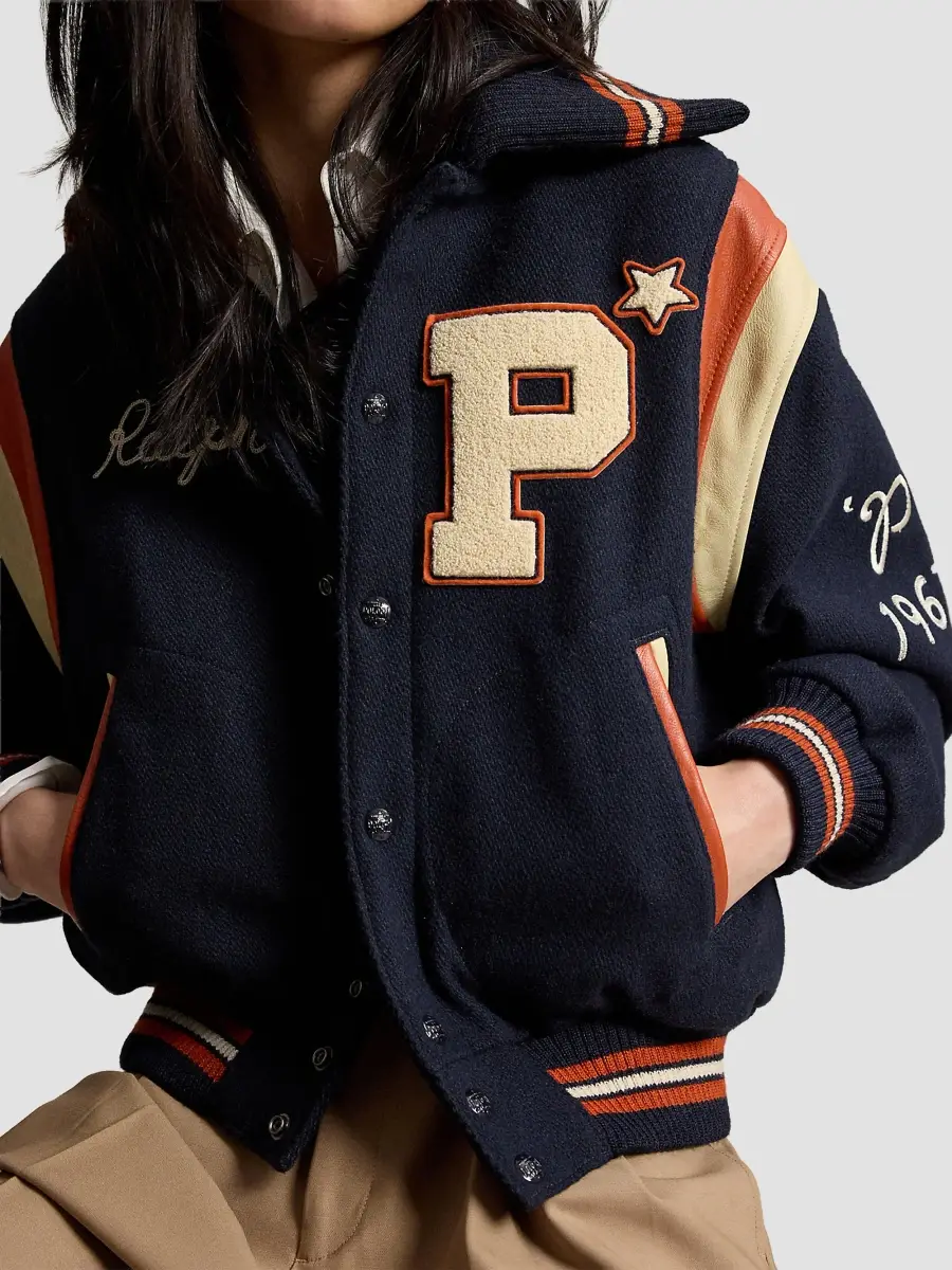 Polo Ralph Lauren Women's Varsity Wool Twill Bomber Jacket | Thumbnail 7