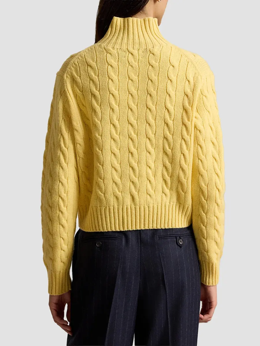 Polo Ralph Lauren Women's Cable-Knit Wool-Cashmere Turtleneck Sweater | Thumbnail 3