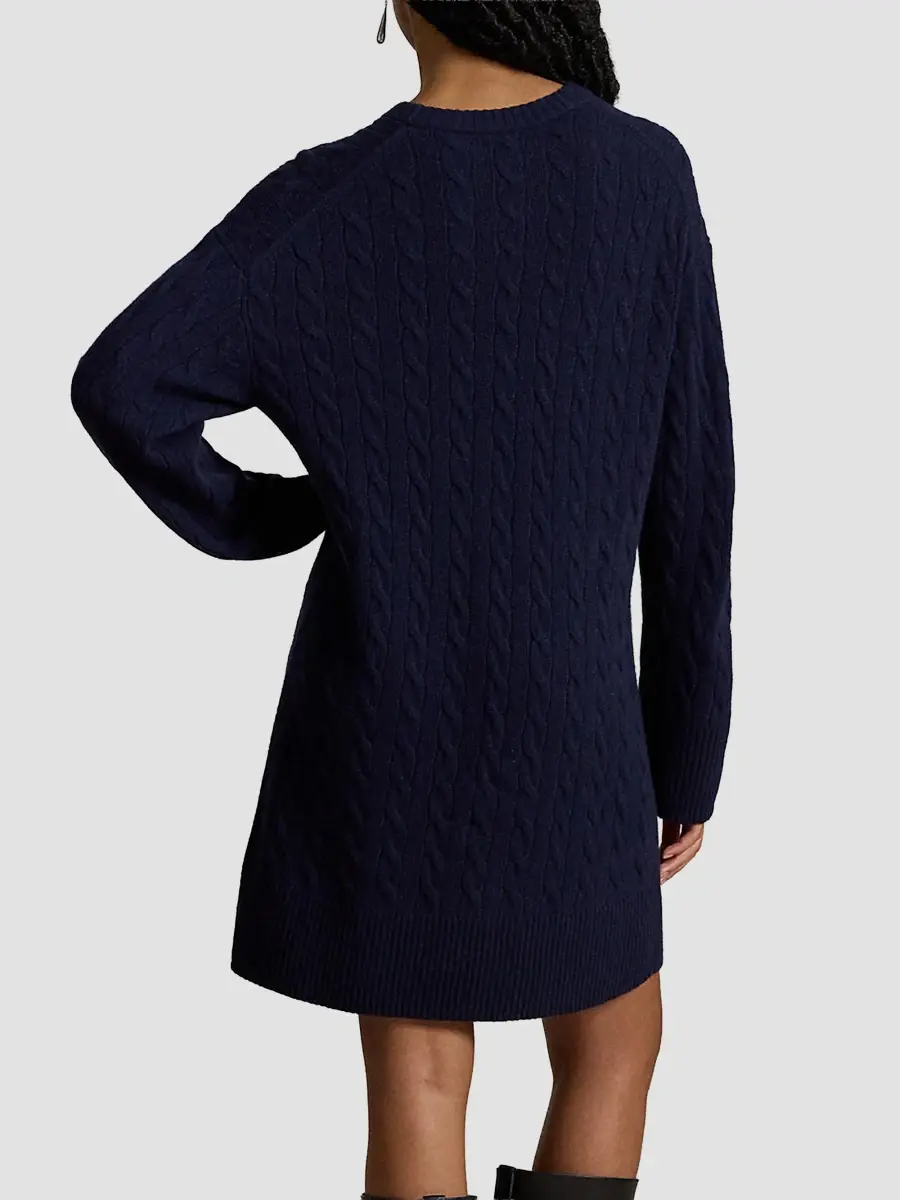 Polo Ralph Lauren Women's Cable-Knit Wool-Cashmere Sweater Dress | Thumbnail 3 Polo Ralph Lauren Women's Cable-Knit Wool-Cashmere Sweater Dress | Thumbnail 3