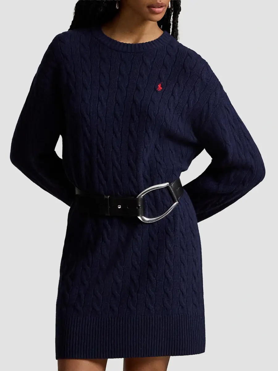 Polo Ralph Lauren Women's Cable-Knit Wool-Cashmere Sweater Dress | Thumbnail 4 Polo Ralph Lauren Women's Cable-Knit Wool-Cashmere Sweater Dress | Thumbnail 4
