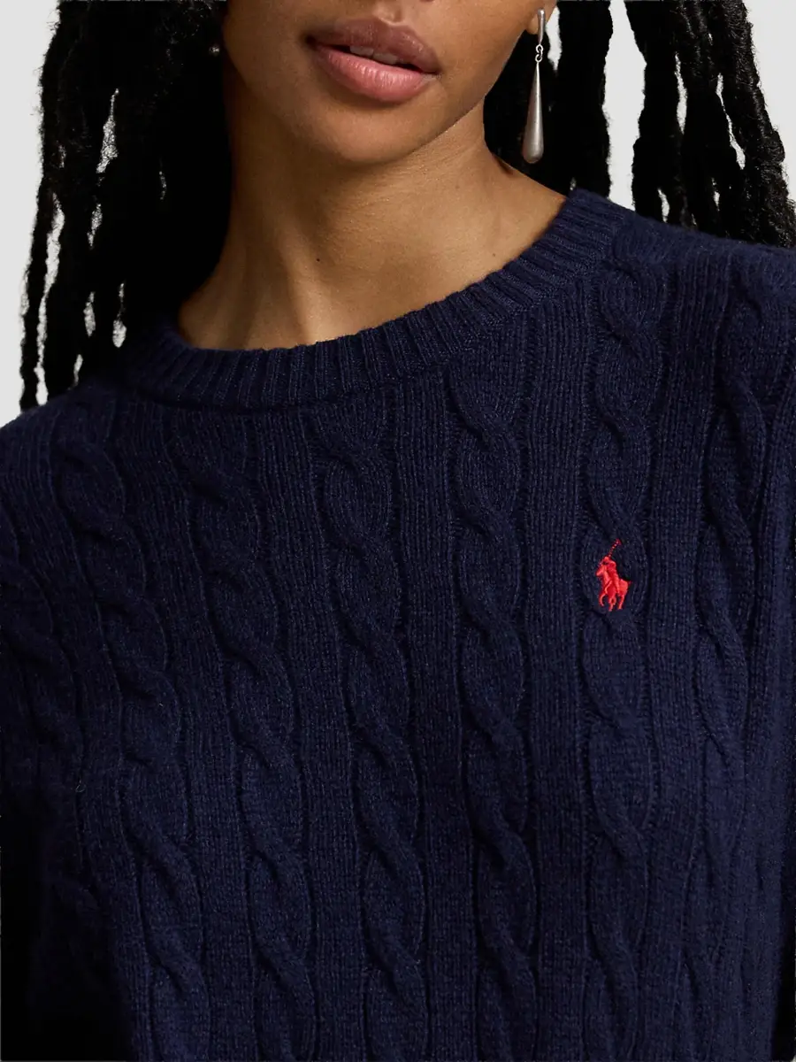 Polo Ralph Lauren Women's Cable-Knit Wool-Cashmere Sweater Dress | Thumbnail 5 Polo Ralph Lauren Women's Cable-Knit Wool-Cashmere Sweater Dress | Thumbnail 5