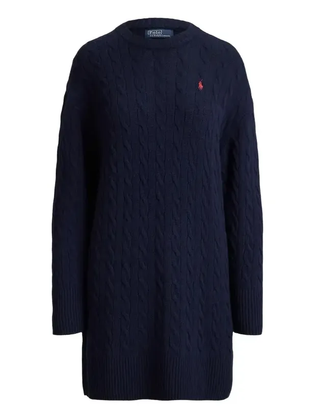 Women's Cable-Knit Wool-Cashmere Sweater Dress Women's Cable-Knit Wool-Cashmere Sweater Dress