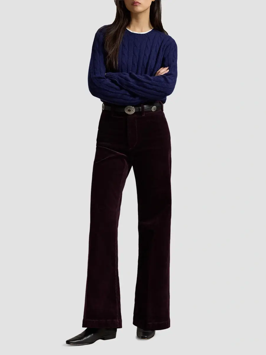 Polo Ralph Lauren Women's Wide-Wale Corduroy Flared Pants | Thumbnail 2 Polo Ralph Lauren Women's Wide-Wale Corduroy Flared Pants | Thumbnail 2