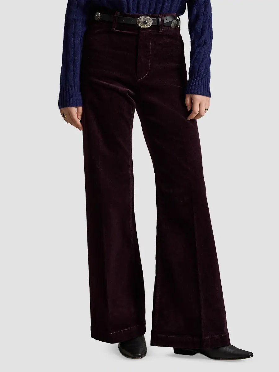 Polo Ralph Lauren Women's Wide-Wale Corduroy Flared Pants | Thumbnail 4 Polo Ralph Lauren Women's Wide-Wale Corduroy Flared Pants | Thumbnail 4
