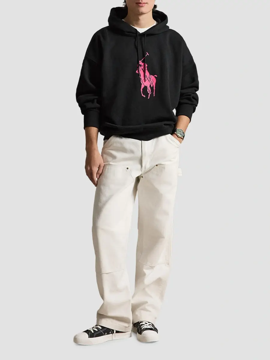 Polo Ralph Lauren Women's Pink Pony Fleece Hoodie | Thumbnail 2 Polo Ralph Lauren Women's Pink Pony Fleece Hoodie | Thumbnail 2