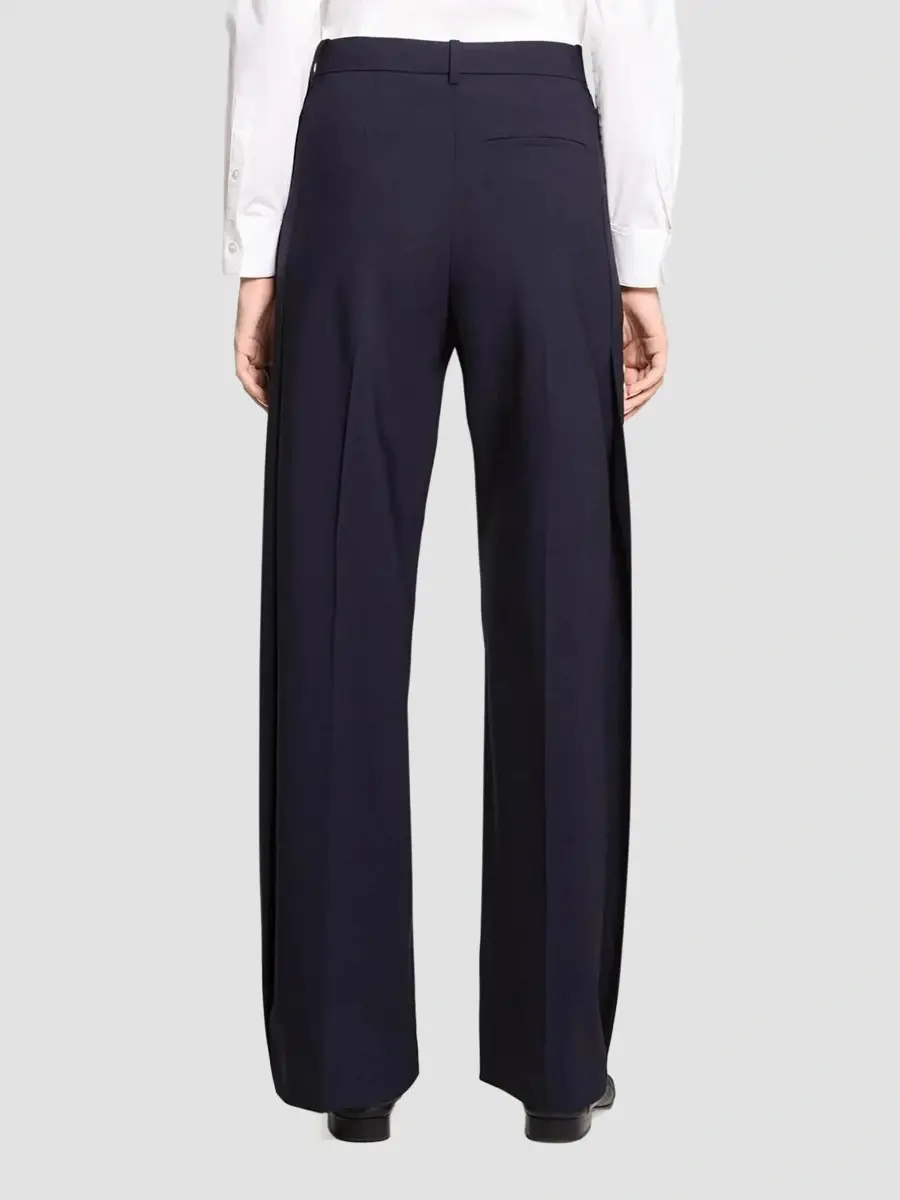Theory Women's Back Pleated Stretch-Wool Straight-Leg Trousers | Thumbnail 3 Theory Women's Back Pleated Stretch-Wool Straight-Leg Trousers | Thumbnail 3