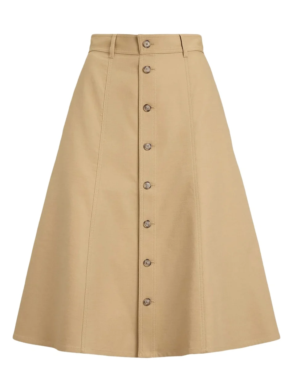 Women's Cotton-Wool Twill A-Line Midi Skirt Women's Cotton-Wool Twill A-Line Midi Skirt