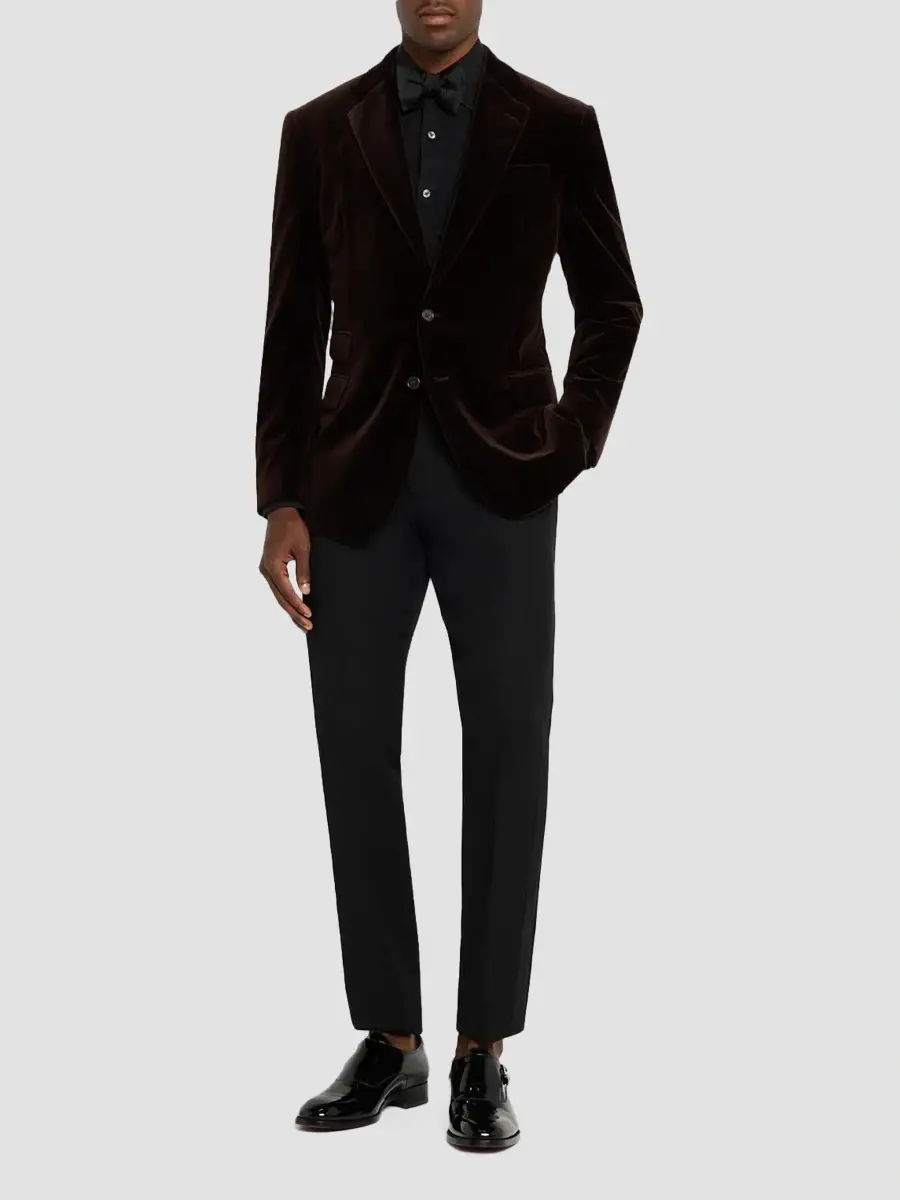 Ralph Lauren Purple Label Men's Kent Velvet Single-Breasted Jacket | Thumbnail 2 Ralph Lauren Purple Label Men's Kent Velvet Single-Breasted Jacket | Thumbnail 2